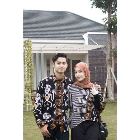 CROPTOP TENGKORAK & KEMEJA BATIK PEKALONGAN