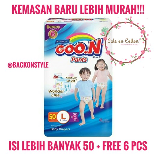 Ibu & Bayi - Popok & Diaper - Diaper - Goon Slim Pants L50 L 50 - L50 Sale