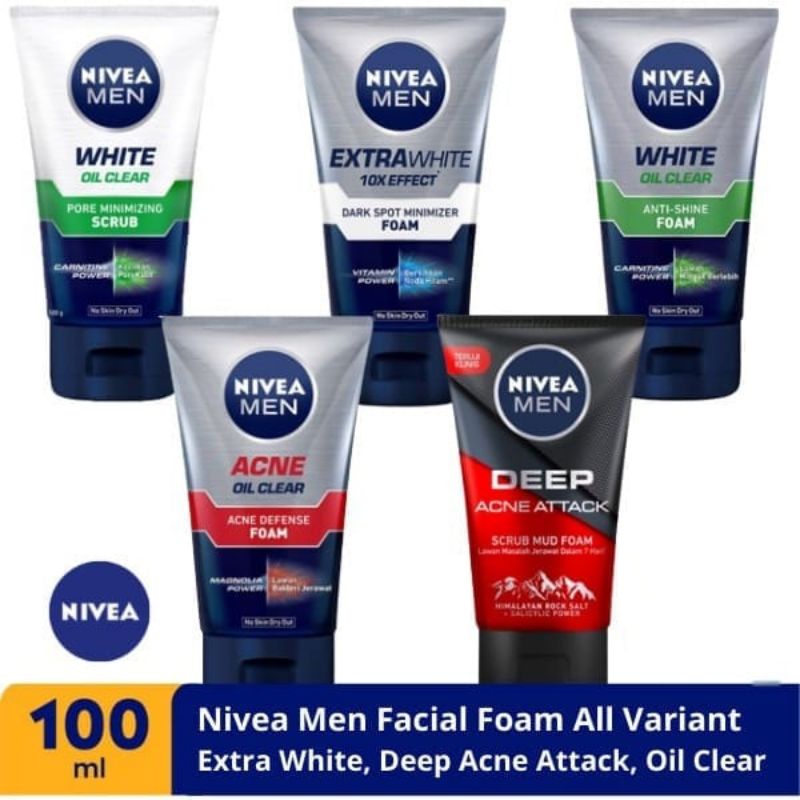 PROMOO NIVEA MEN FOAM / SCRUB 100 ML ~ SABUN NIVEA MEN ORIGINAL 100%