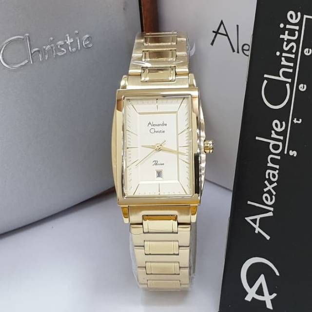JAM TANGAN WANITA ALEXANDRE CHRISTIE AC 2802 GOLD ORIGINAL