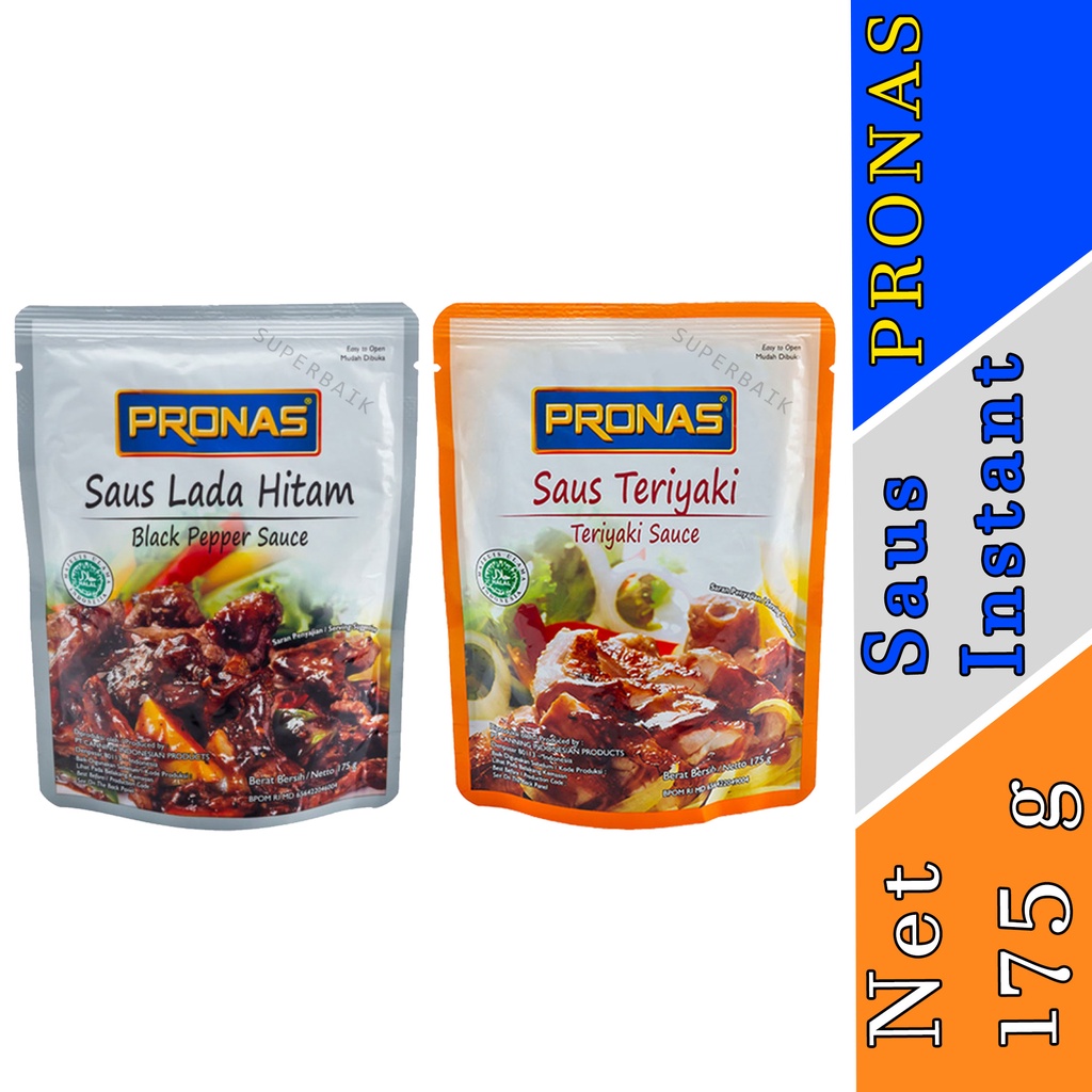 

Saus Instant - Pronas - Saus teriyaki - Saus lada hitam - 175g