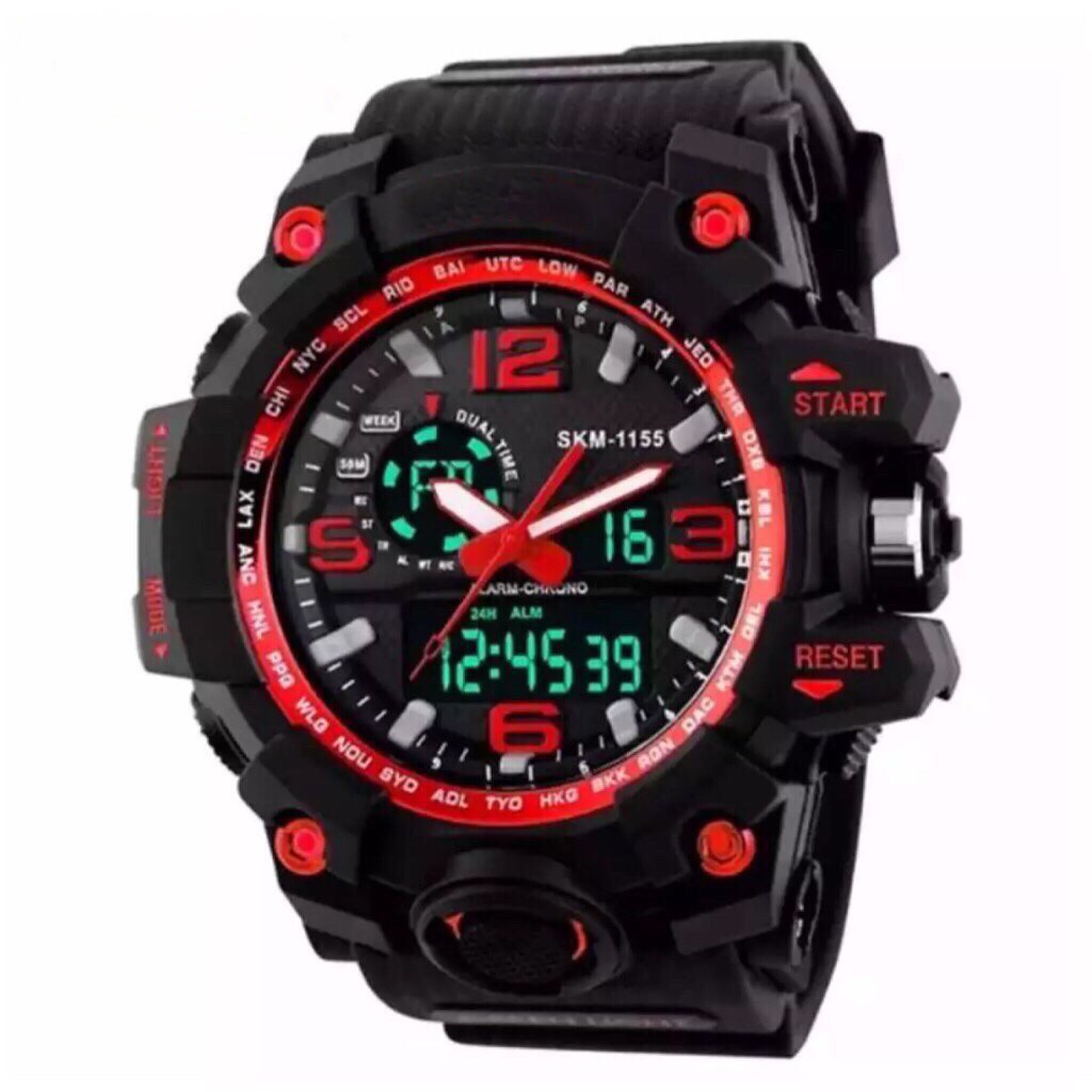 ✅ COD Jam tangan pria wanita ORIGINAL ANTI AIR digital watch LED dengan stopwatch alarm KM002