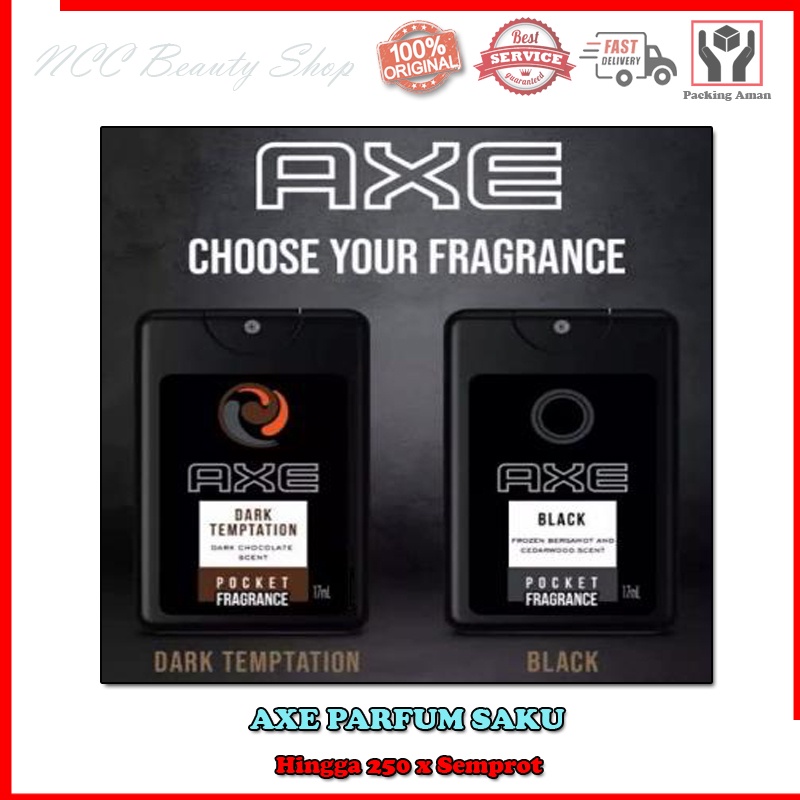 * NCC * AXE Parfum Saku Pocket Fragance Wangi Segar Dimanapun Kapanpun Sachet Saset - Netto 17 ml