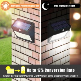 Lampu Solar Panel Sensor Gerak Outdoor Waterproof 108 LED Cool White 1 PCS - SJ025 -