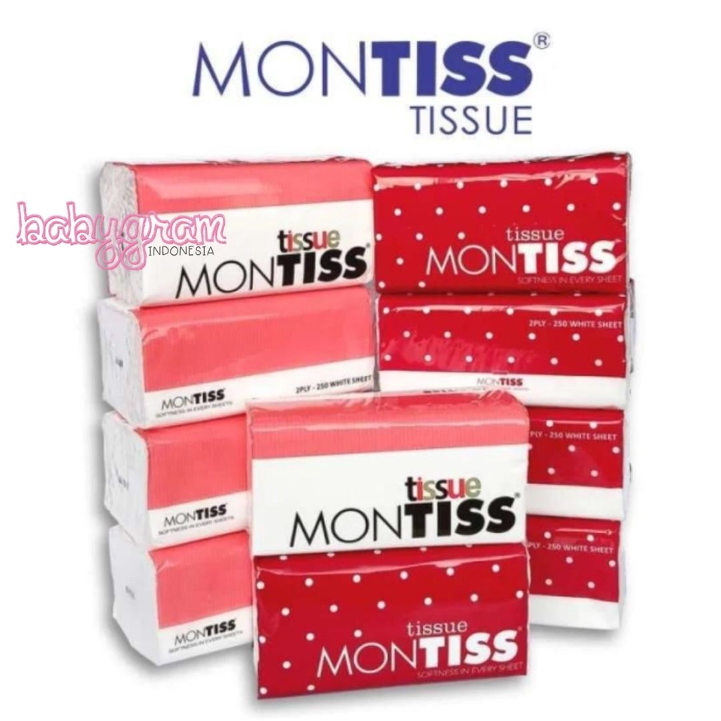 Tissue Montiss 250 sheets 2ply / Montis Tisu 250 lembar Refill Facial