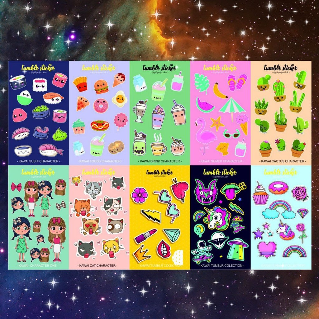 

stiker aesthetic cutes by giftproject.id