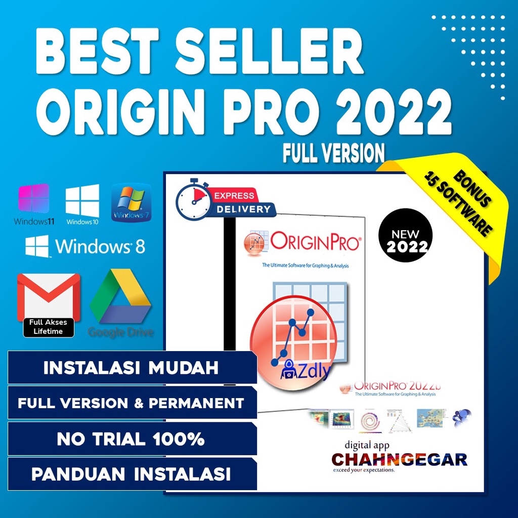 Origin Pro 2022 Full Version Lisensi Lifetime | Software data analysis dan graphing software OriginLab OriginPro