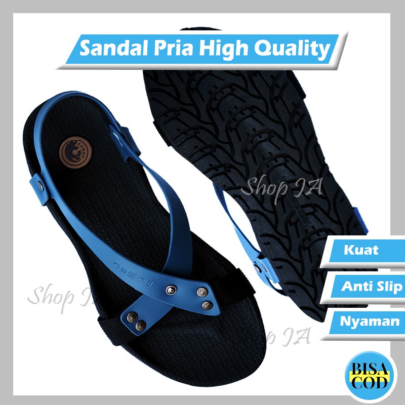Sandal Kasual Pria Sendal Cowok Casual Sendal Laki Laki Dewasa Terbaru Bandung Kekinian 2021 A04