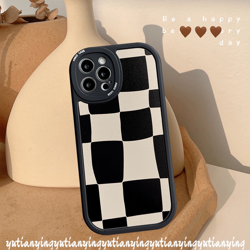 Soft Case Motif Papan Catur Hitam Putih Untuk OPPO A95 A57 2022 A15 A5S A15s A54 A74 A52 A92 A96 A53 A16K Reno 7Z 5 6 7 4 4F 4Lite A76 A16 A33 A53 A16 A3 A5S A53 A16