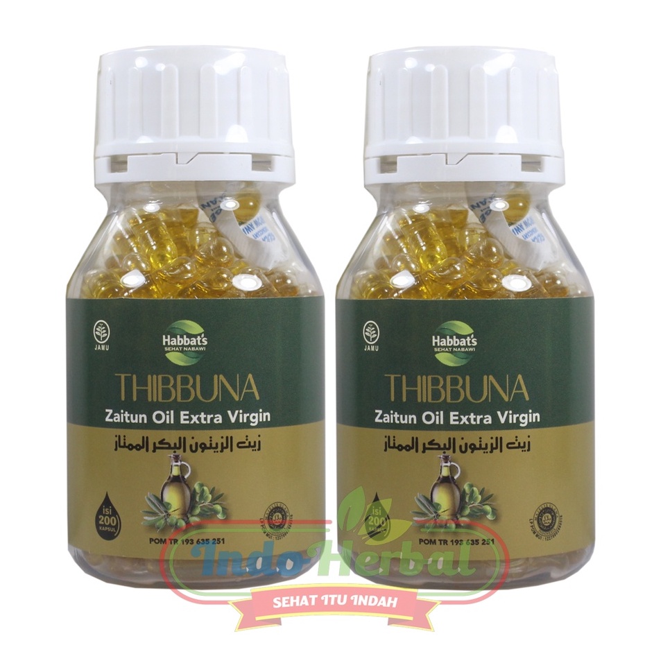 Minyak Zaitun Thibbuna 200 Kapsul| Habbatusaudah Thibbuna Zaitun Oil Extra Virgin