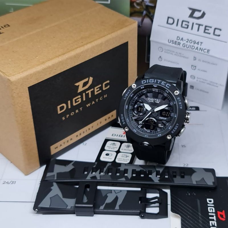 Jam Tangan Pria Fashion Analog DIGITEC DA 2094 Set Rubber Origina