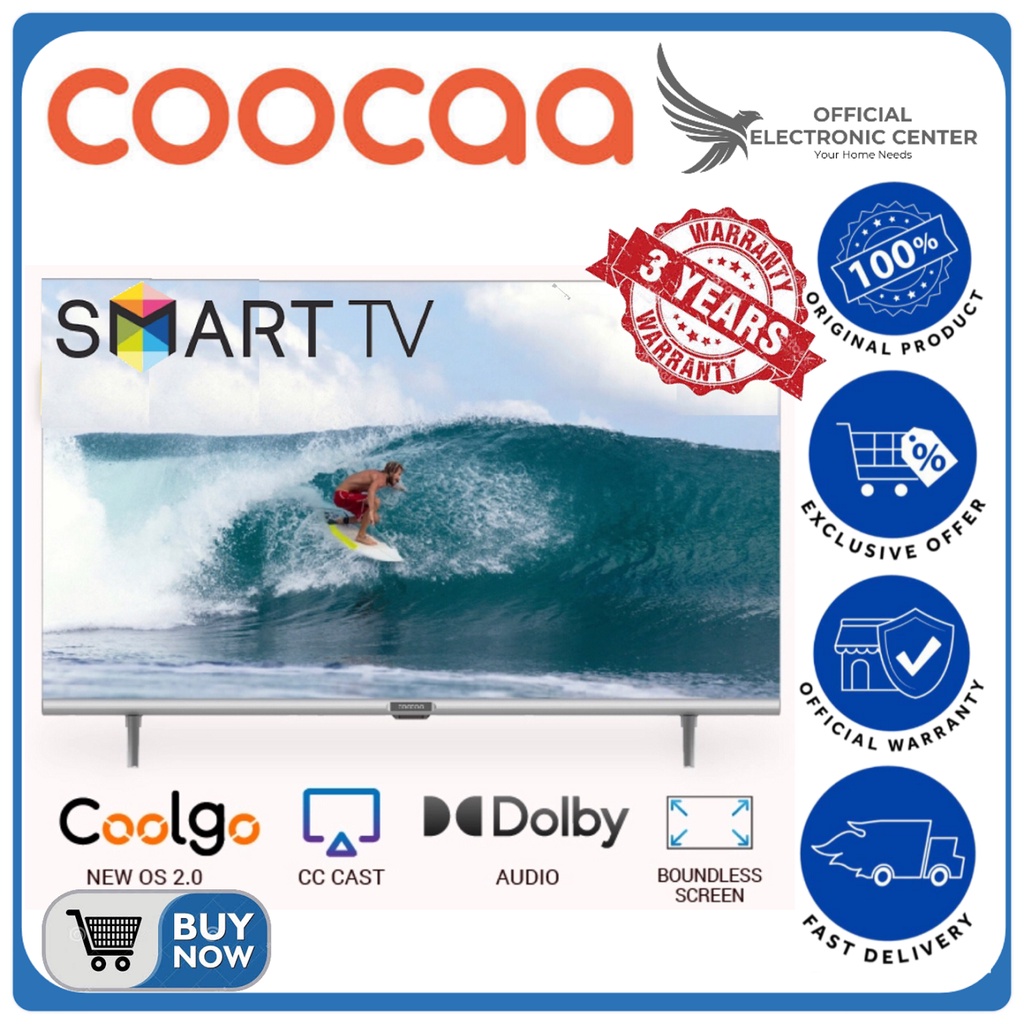 COOCAA 40 inch Digital Smart TV Model : Coocaa 40S3U YOUTUBE LED TV HD COOCAA TV