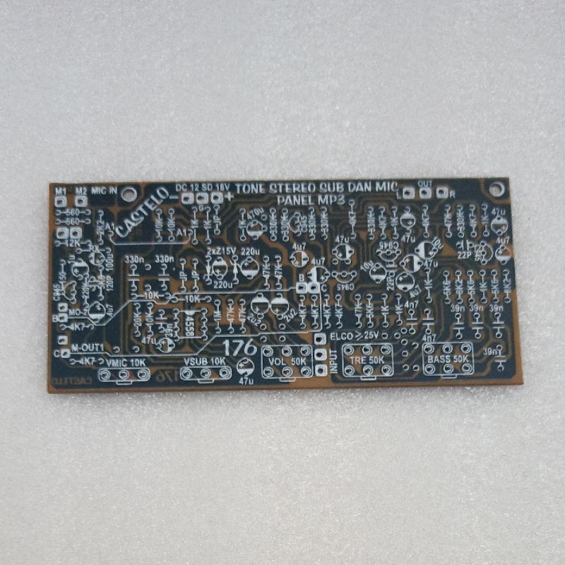 PCB Tone Control Stereo Subwoofer Dan Mic Tipe 176