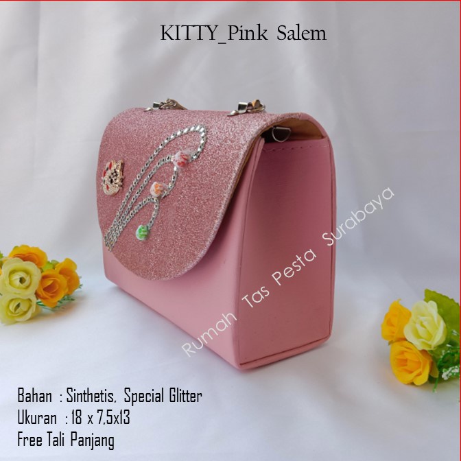 Tas Etnik,Tas Kekinian,Tas Satin,KITTY_Pink Salem