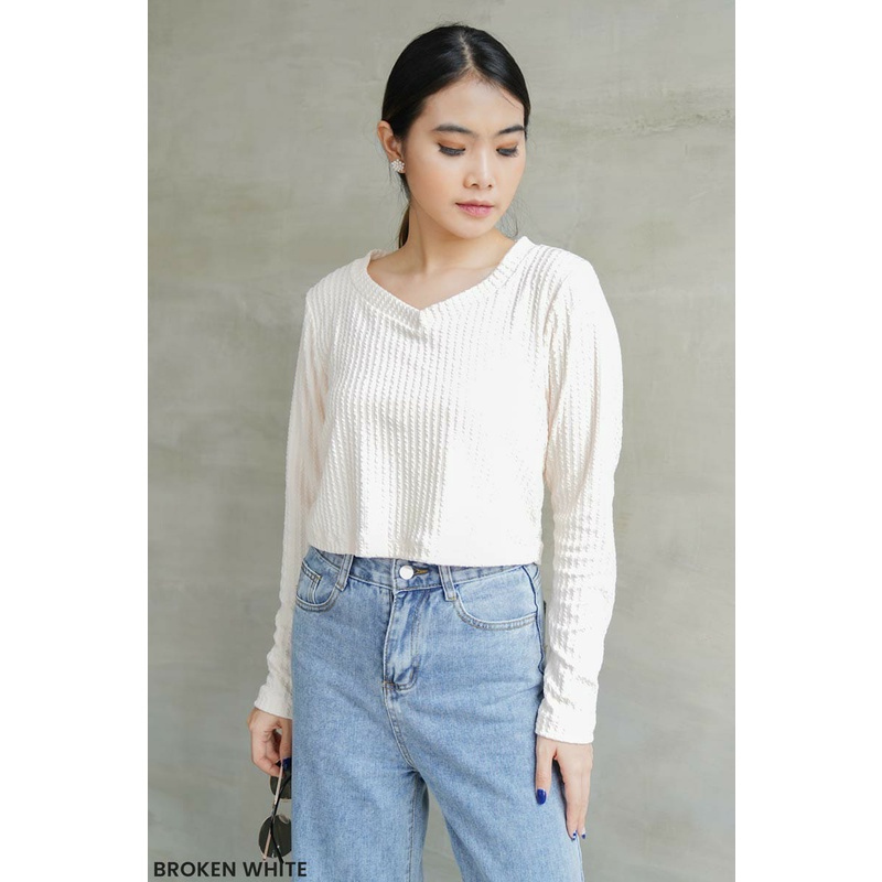 Ros Ginger Knit Top Atasan Wanita Blouse