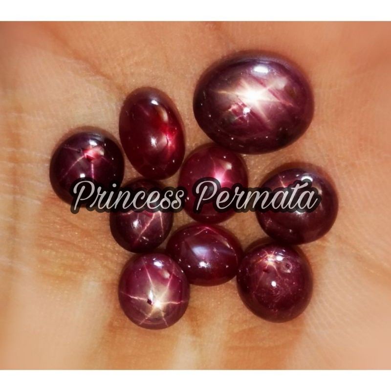 Batu permata ruby star corondum lostune star mayung tajam high quality asli natural