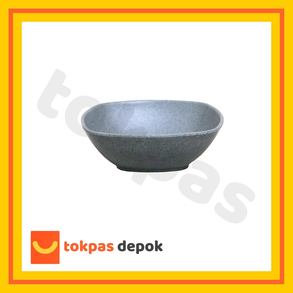 Mangkok Kotak Model Batu 6,9 Inch 17,5 cm Melamine Golden Dragon W 6407 A