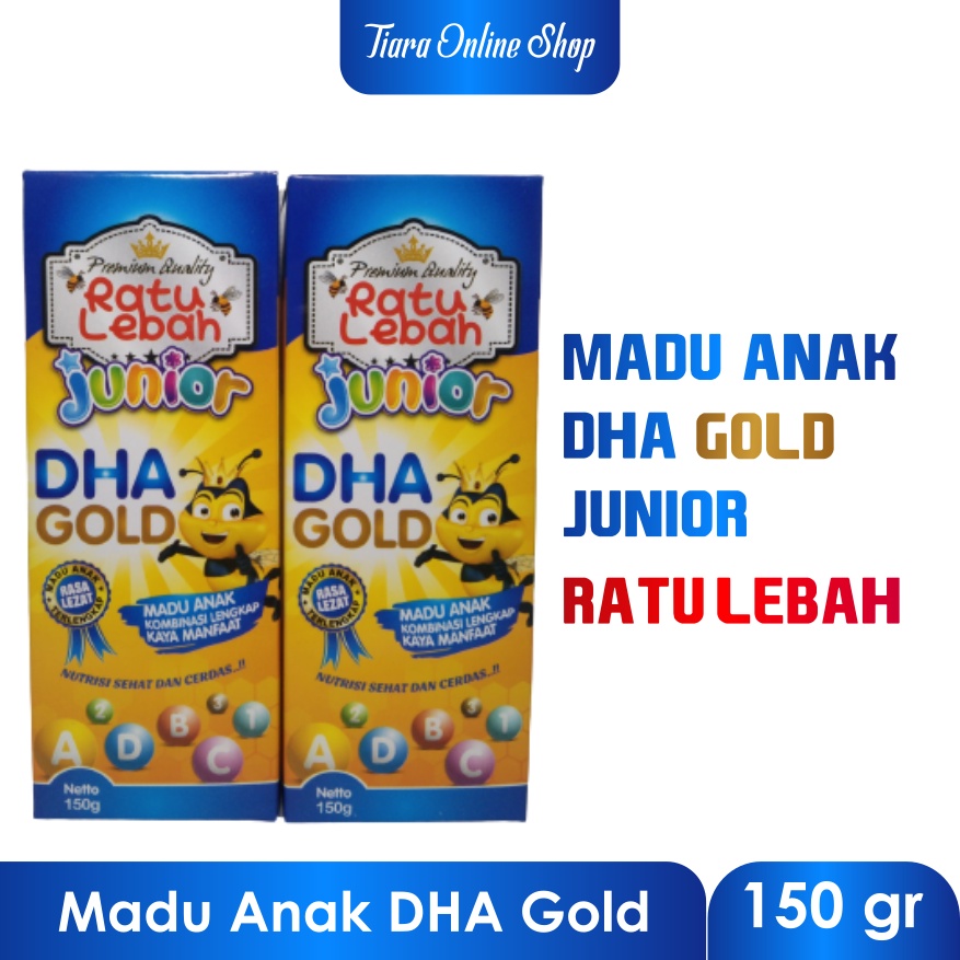 Madu Anak Ratu Lebah Junior DHA GOLD Plus | Mencerdaskan Otak | Madu Ratu Lebah | DHA Gold | Madu Untuk Anak 150 gram