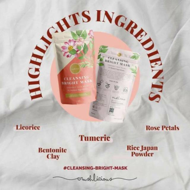 [FREE KUAS MASKER] CLEANSING BRIGHT MASK CRUSHLICIOUS BPOM