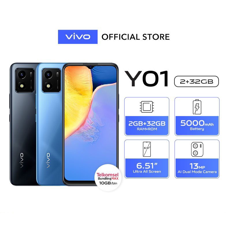 VIVO Y1S 2/32 | Y01 RAM 2/32 GB GARANSI RESMI VIVO INDONESIA