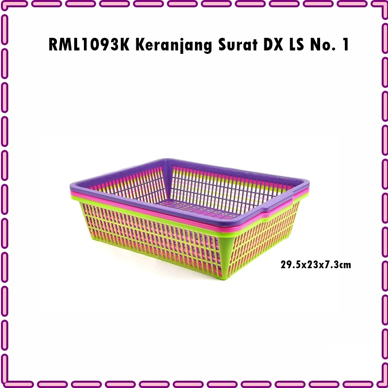 RML1093K Keranjang Surat/Keranjang Serbaguna Warna Warni Cantik LS DX No. 1