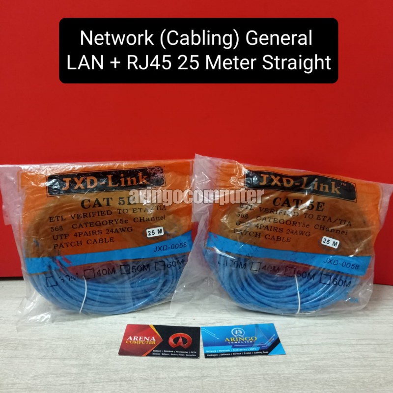 Network (Cabling) General LAN + RJ45 25 Meter Straight