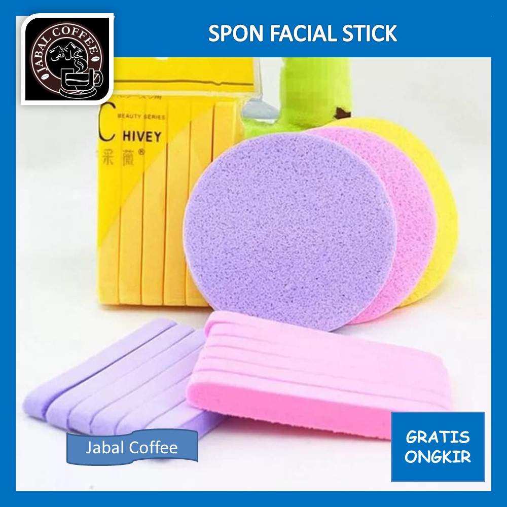 Spon Pembersih Wajah / Spon Facial Stick / Spons 12 Pcs