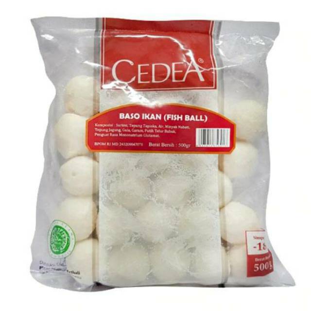 

CEDEA BAKSO IKAN BESAR 500GR cedea fish ball baso ikan frozenfood fishball