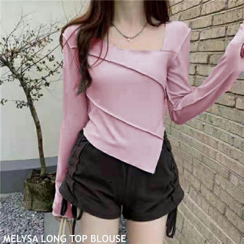 Melysa long top blouse - Thejanclothes