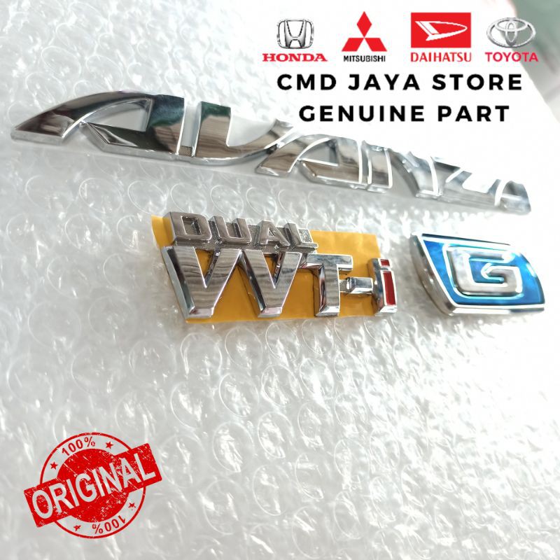 Logo Emblem Tulisan Bagasi Grand Avanza 2016-2021 Komplit Original