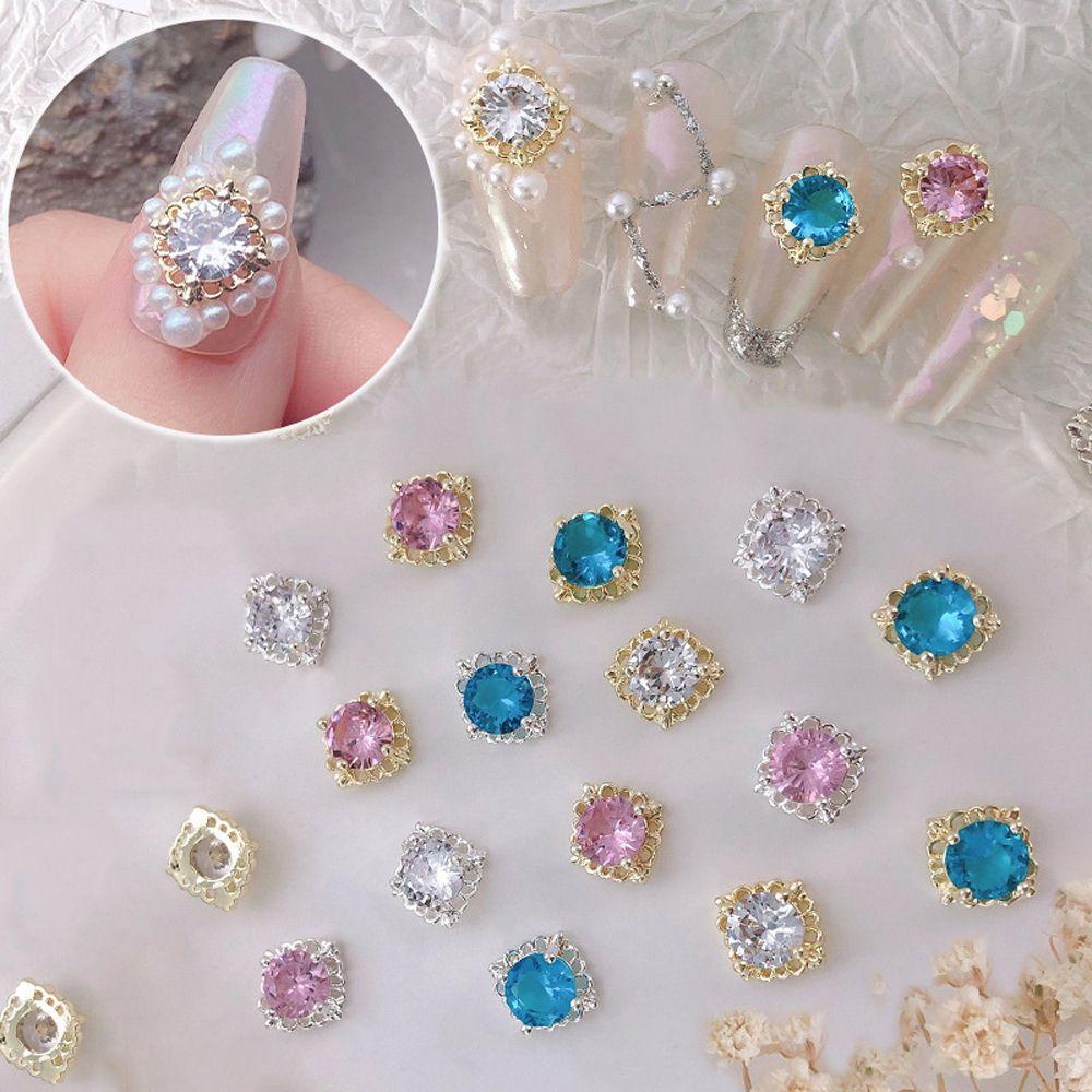 Mxbeauty Nail Art Rhinestones Wanita Fashion Indah Berongga Mewah Warna-Warni 3D Perhiasan Kuku