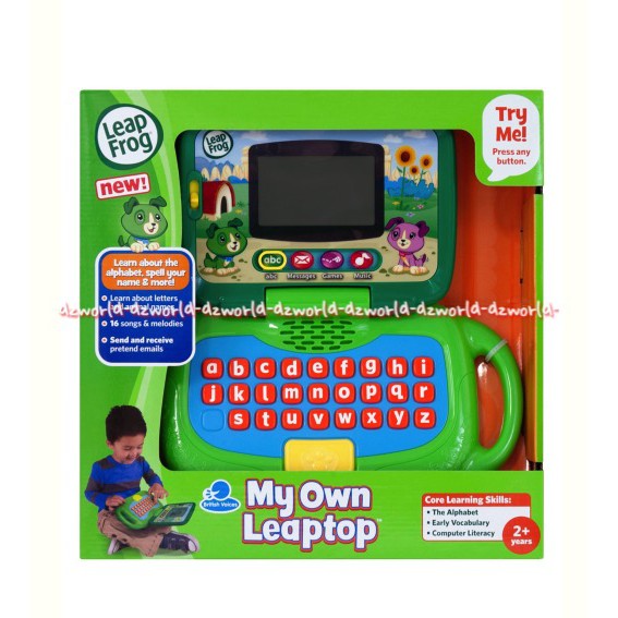 Leap Frog My Own Leaptop laptop mainan untuk mengajarkan balita tentang alfabet dan suara hewan