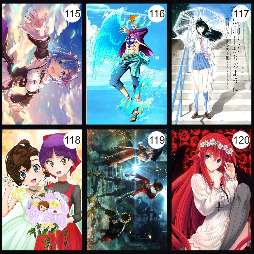 Poster Anime One Piece Set Of 5 Shopee Indonesia