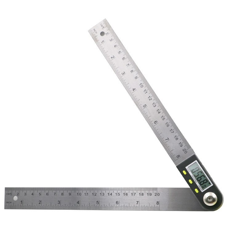 Penggaris Digital Inclinometer Goniometer Level Angle Measuring Tool 200mm - JIG-200 - Silver