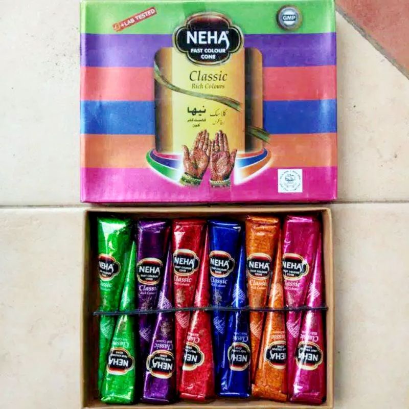 Tato Tangan Pengantin HENNA PASTE  Neha MELUKIS TANGAN Tato NEHA Henna Hena Paste Original BPOM- Eceran