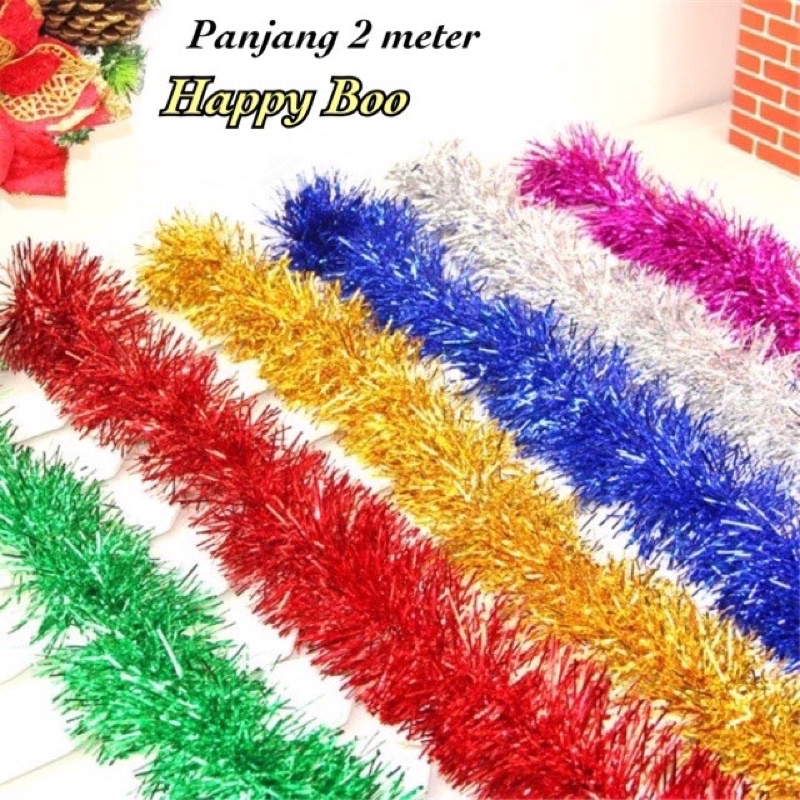 slinger pesta slinger kilat tali rumbai slinger tensil pesta / natal / parcel 2 meter slinger kilat