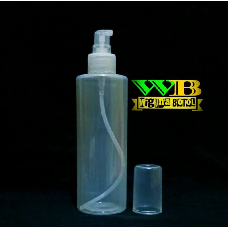 Botol Pump Treatment 250ml Putih Transparan / Botol Treatmen Pump 250ml Model RF