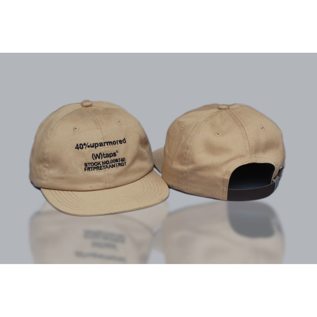 Topi Strapback WTAPS 40 Uparmored Hat 6 Panel Import Quality Full Tag