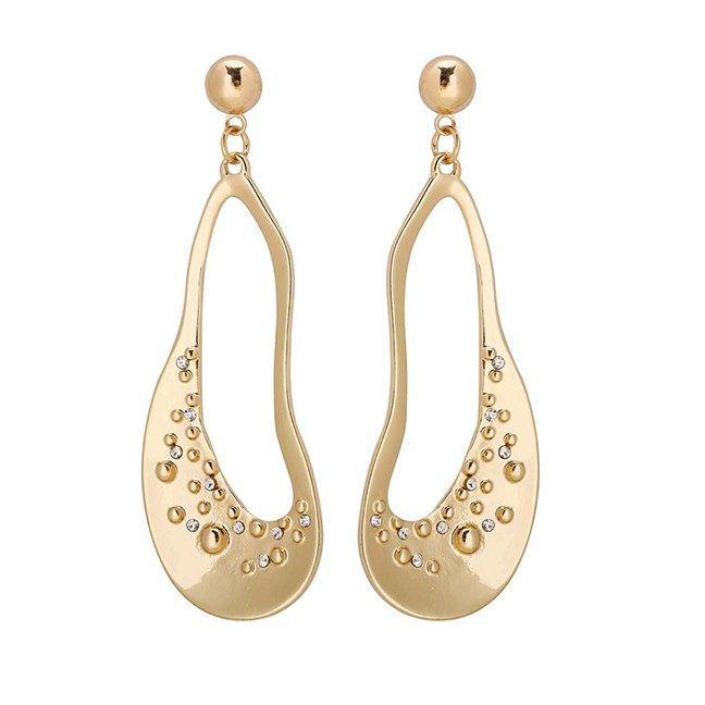 LRC Anting Tusuk Fashion Gold Alloy Earrings F69828