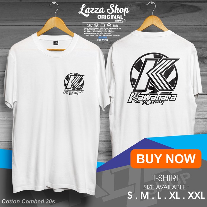 Hot Promo Kaos Baju Tshirt Racing Kawahara Logo Depan Belakang Keren Murah Saxa Shop