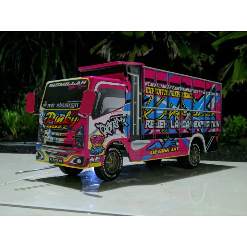 MINIATUR TRUCK PINKY BOSS PRODUK TERBARU VARIASI STANDAR BISA MAJU MUNDUR