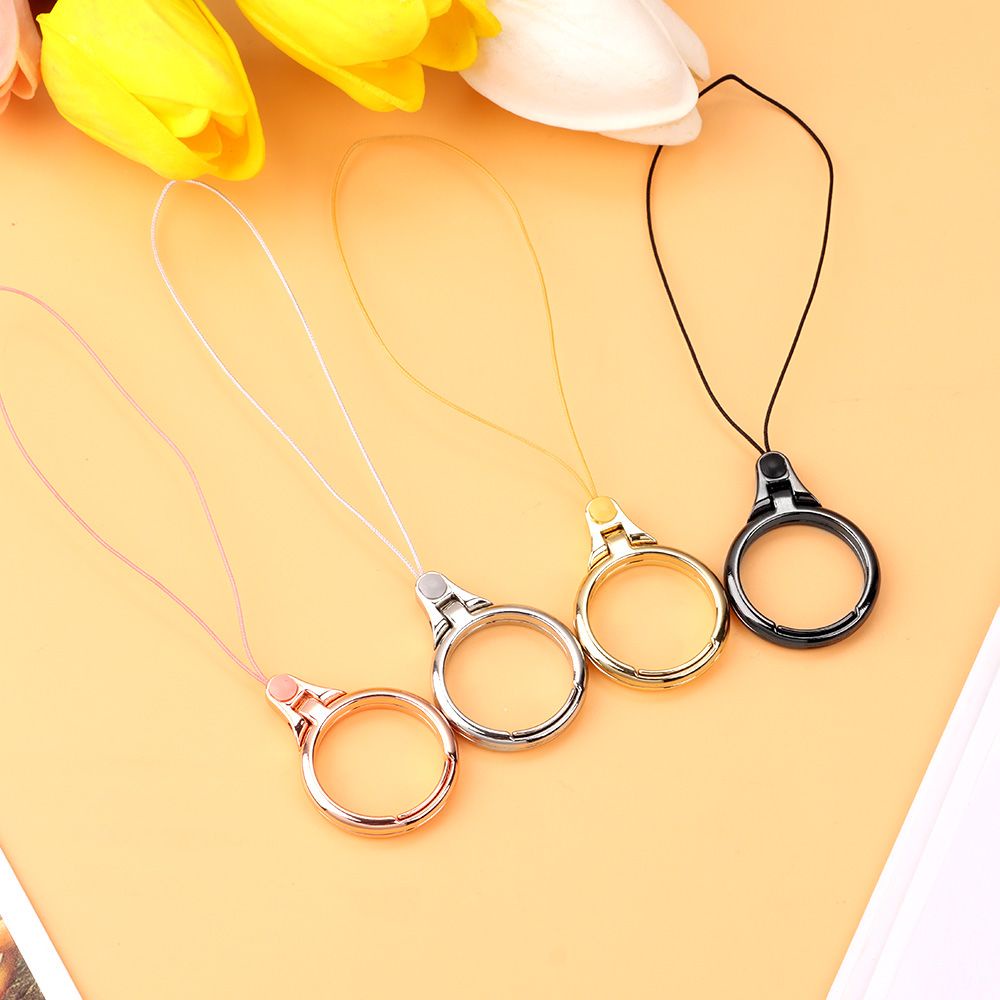 CHOOKEY Accessories Mobile Phone Lanyards Universal Keycord Ring Lanyard Zinc Alloy 2 in 1 Multifunction for Keys Phones Strap Finger Mobile Holder/Multicolor