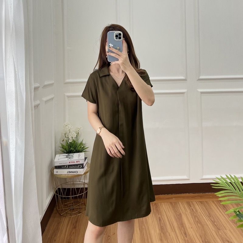 Toply shop Dres basic korea style