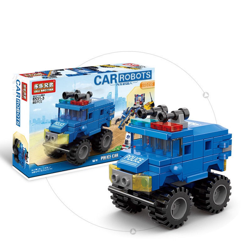 Mainan Balok Susun Mainan Transformers Mainan Edukasi Anak 6 in 1