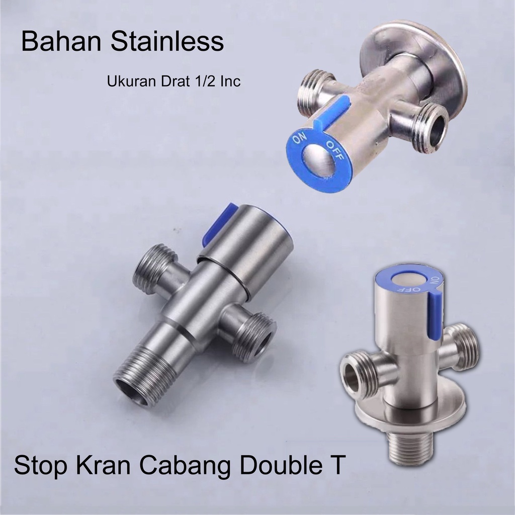 (SerbaSerbi)Stop Kran Cabang T 1/2 Inch Kran TEE New Model SKD 77