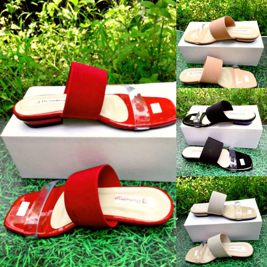 sandal heels flat wanita