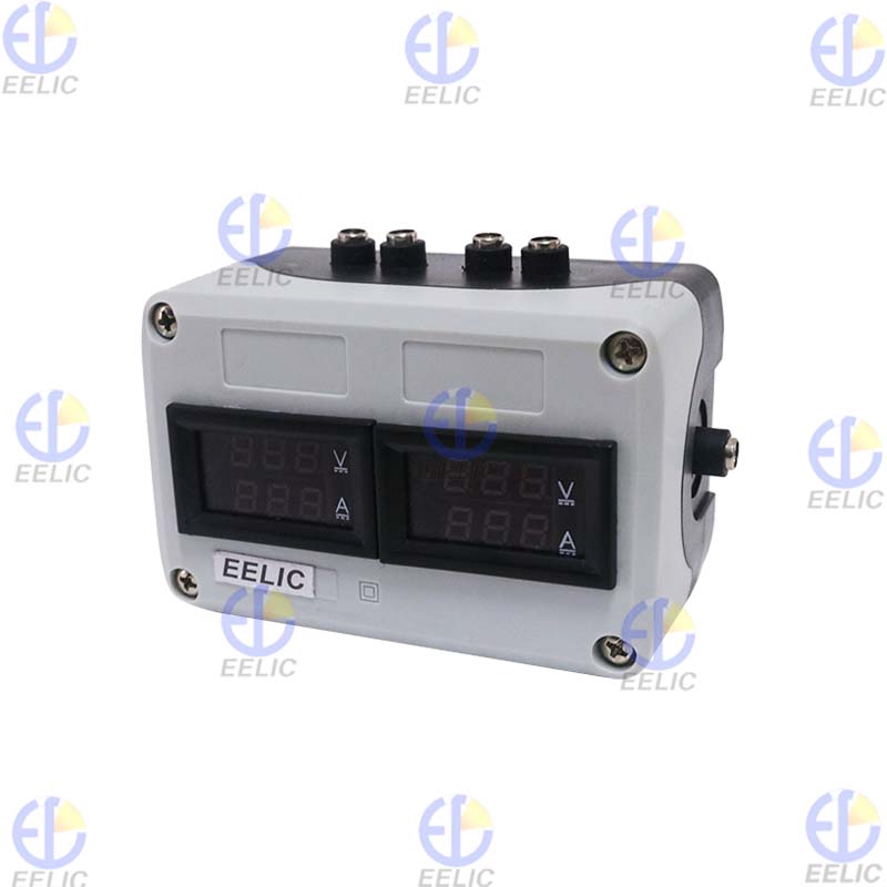 EELIC COB-DC20A Control box digital 2 power meter dc energy voltmeter ammeter 200V 20A