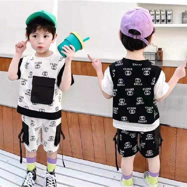 Promo !! Setelan baju anak cowok / setelan kaku xiongdi fashion ukuran 1-4tahun / Setelan anak import trendy