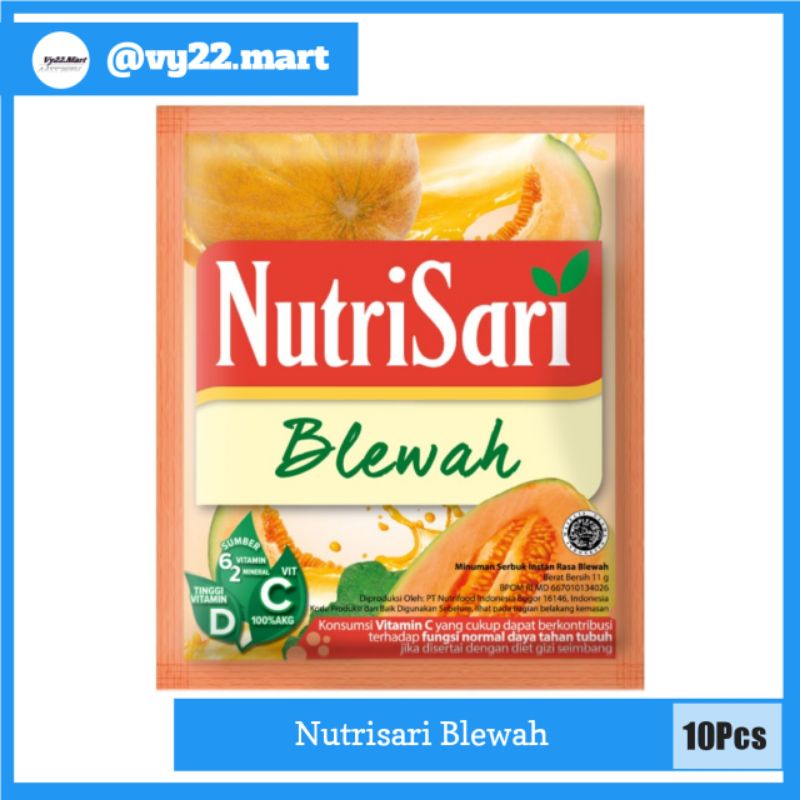 

Nutrisari Blewah 11gr x 10Sachet