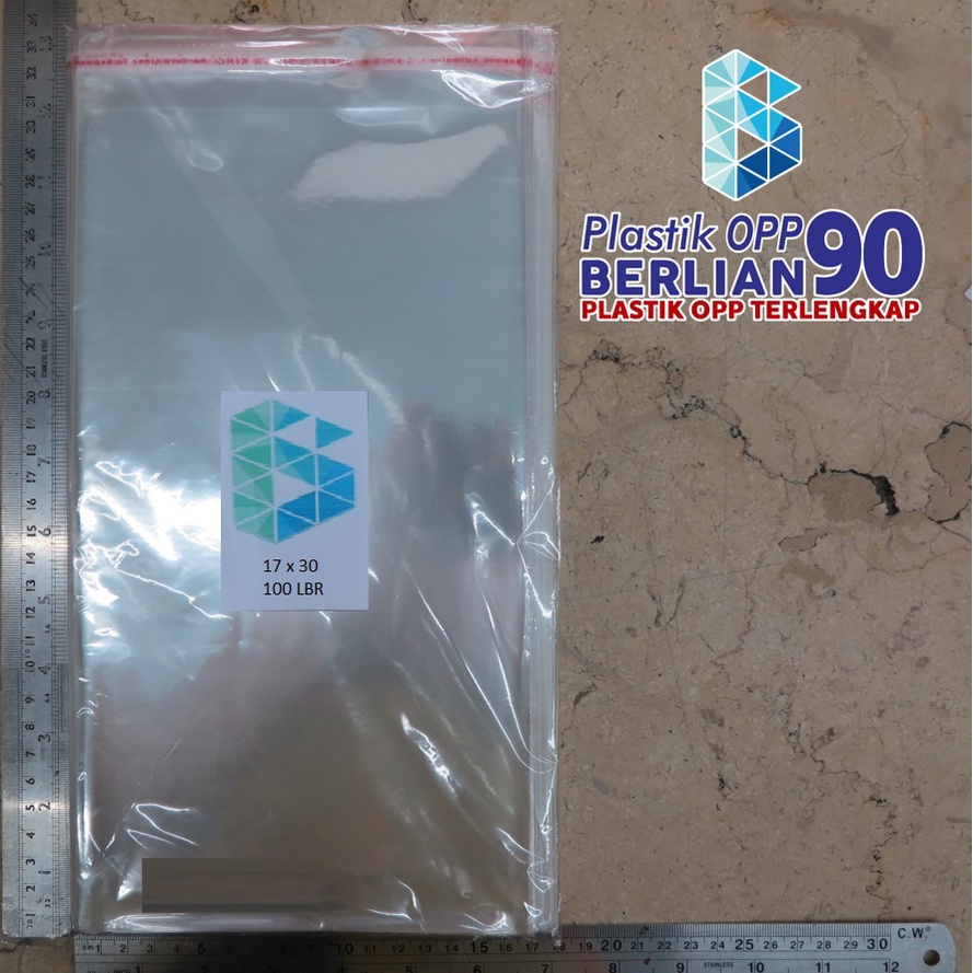 Plastik Opp 17x30 cm Plastik Seal Plastik Opp Lem Plastik Kemasan Tebal 30 Micron